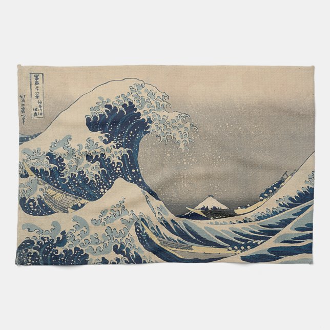 Paño De Cocina Katsushika Hokusai. La gran ola de Kanagawa (Horizontal)