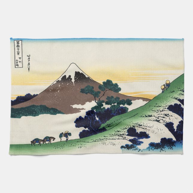 Paño De Cocina Katsushika Hokusai - Paso de los inumes, provincia (Horizontal)