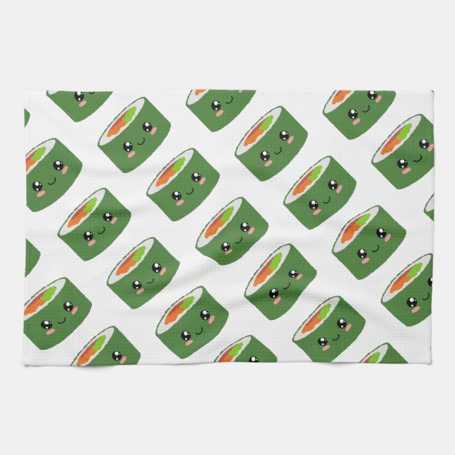 Paño De Cocina Kawaii Sushi (Horizontal)