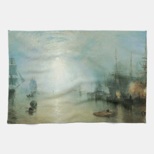 Paño De Cocina Keelmen Heaving Coals, Moonlight de Joseph Turner