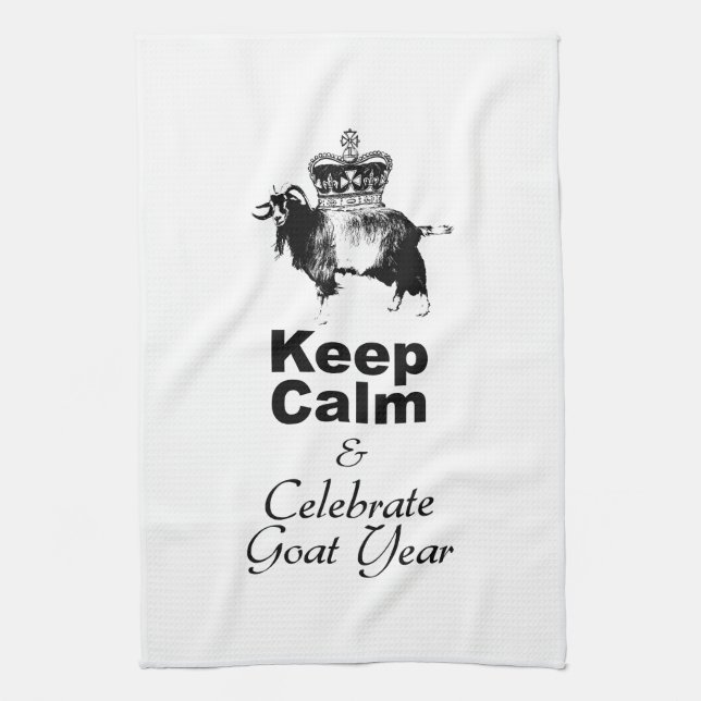 Paño De Cocina Keep Calm and Celebrate Goat Year 2027 KT (Vertical)