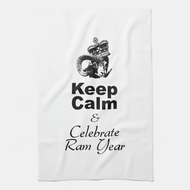 Paño De Cocina Keep Calm and Celebrate Ram Year 2027 KT (Vertical)