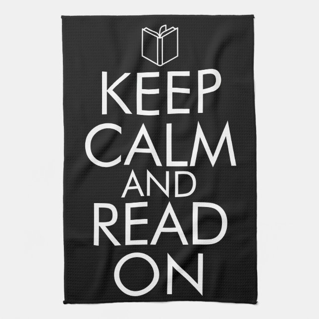 PAÑO DE COCINA KEEP CALM AND READ ON (Vertical)