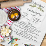 Paño De Cocina Keepsake Recipe Template Watercolor Hummingbird<br><div class="desc">Conservar la receta de toalla de regalo de cocina con magníficas acuarelas colibríes que recortan el fondo. Un regalo significativo para personalizar a alguien que amas con una receta favorita. Mándame un mensaje si no puedes encontrar el diseño correcto y lo crearé si lo haces.</div>