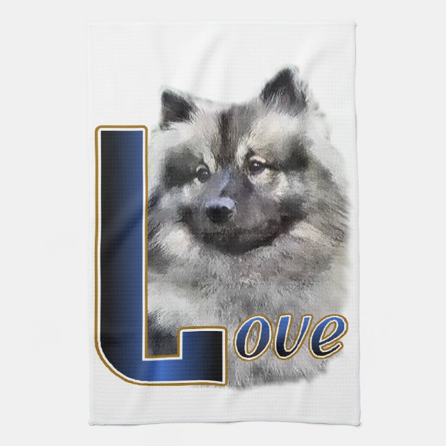 Paño De Cocina Keeshond LOVE Gifts (Vertical)