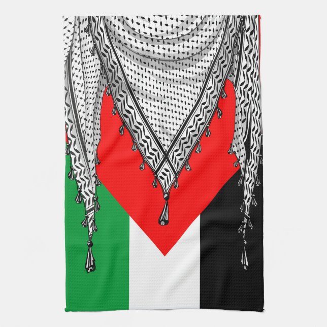 Paño De Cocina Keffiyeh palestino Scarf tejido tradicional (Vertical)