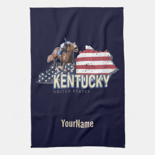 Paño De Cocina Kentucky United States Retro State Map Vintage USA