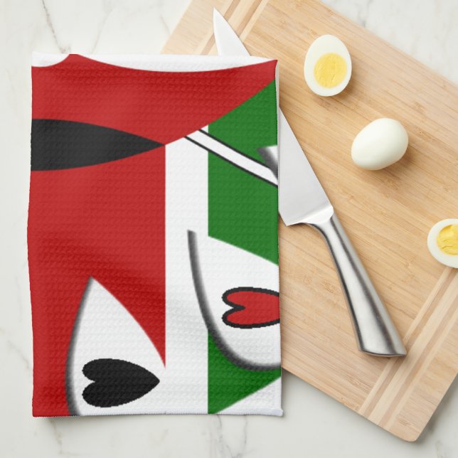 Paño De Cocina Kenya: Motif de arte de la bandera (Doblado Cuarto)