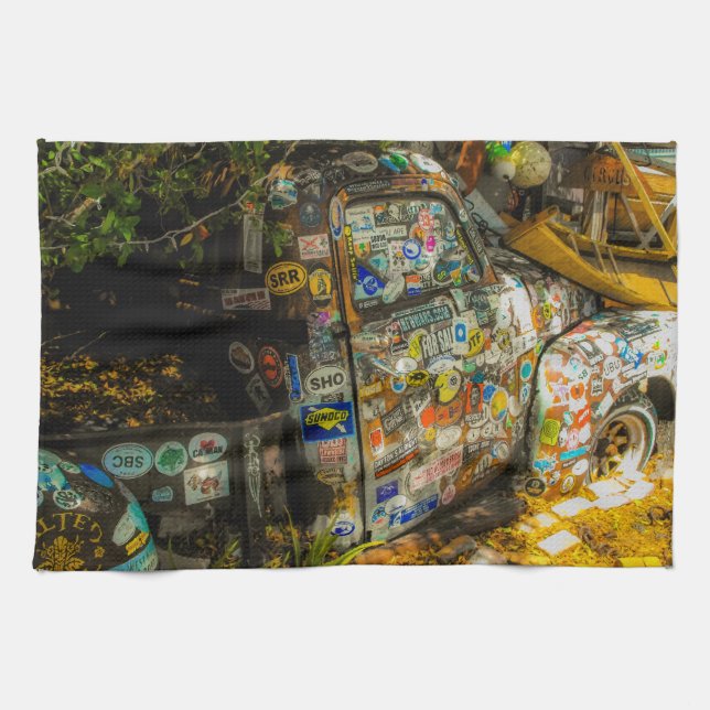 Paño De Cocina Key West es Art, Old Pickup Truck (Horizontal)