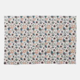 Paño De Cocina Kit de diseño floral para aves y cerezos