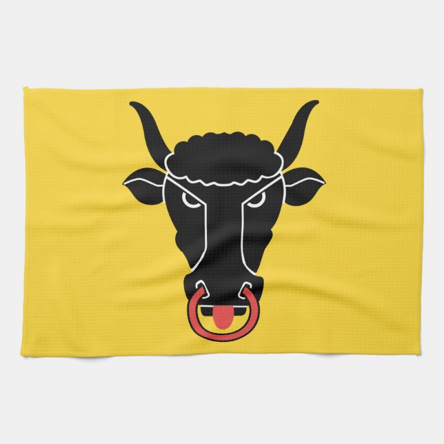 Paño De Cocina Kitchen towel with Flag of Uri, Switzerland (Horizontal)