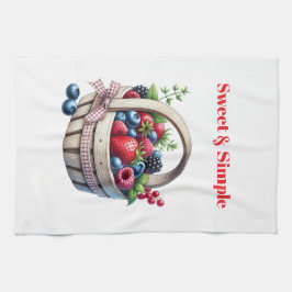 Paño De Cocina Kitchen Towels-Berry Basket Kitchen Towel