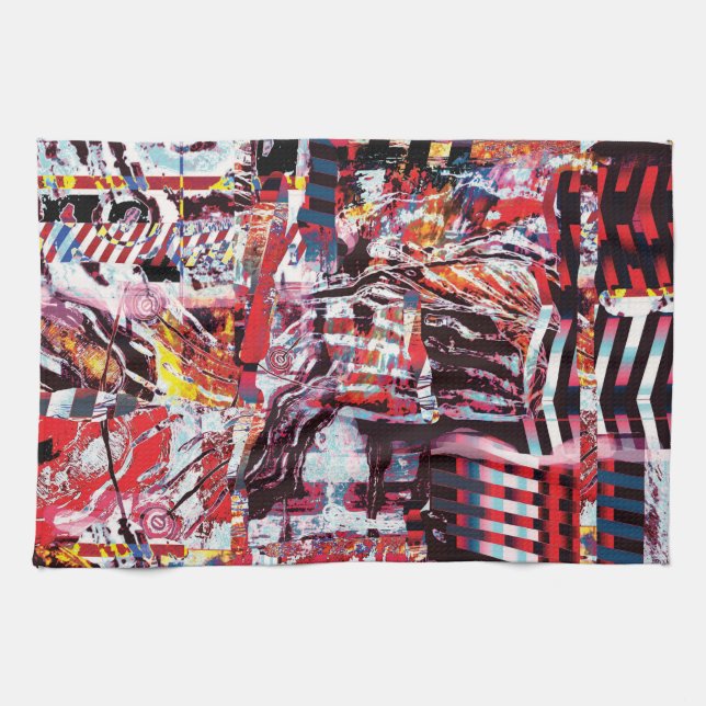 Paño De Cocina Kitchen Towels – Fragmented Pulse (Horizontal)