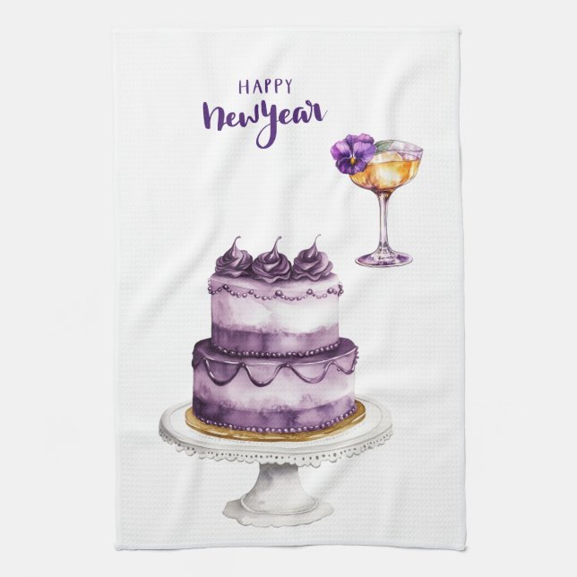 Paño De Cocina Kitchen Towels-Happy New Year Kitchen Towels (Vertical)