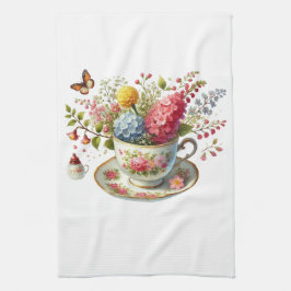 Paño De Cocina Kitchen Towels-Hello Spring Floral Kitchen Towels