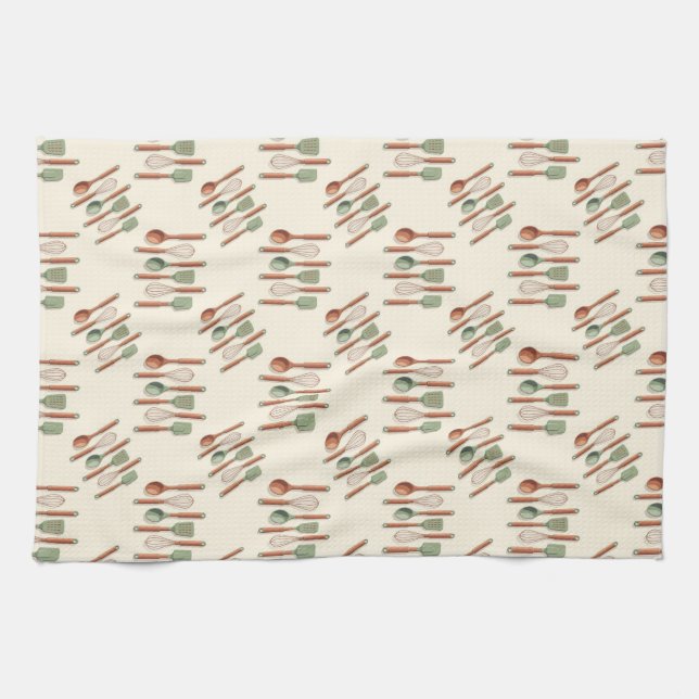 Paño De Cocina kitchen utensils spatulas whisks and spoons (Horizontal)