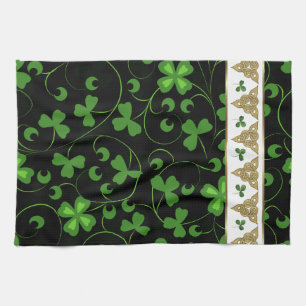Paño De Cocina Knotwork irlandés negro