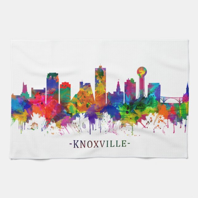 Paño De Cocina Knoxville Tennessee Skyline (Horizontal)