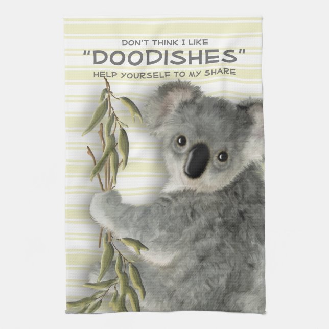 Paño De Cocina Koala linda divertida (Vertical)