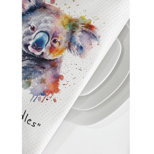 Paño De Cocina Koala se cuela en color, personalizado