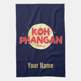 Paño De Cocina Koh Phangan con la isla de la cosecha lunar Tailan