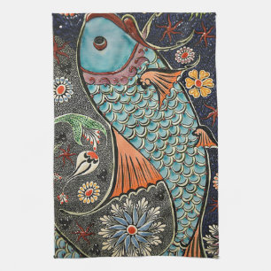Paño De Cocina Koi Mosaic