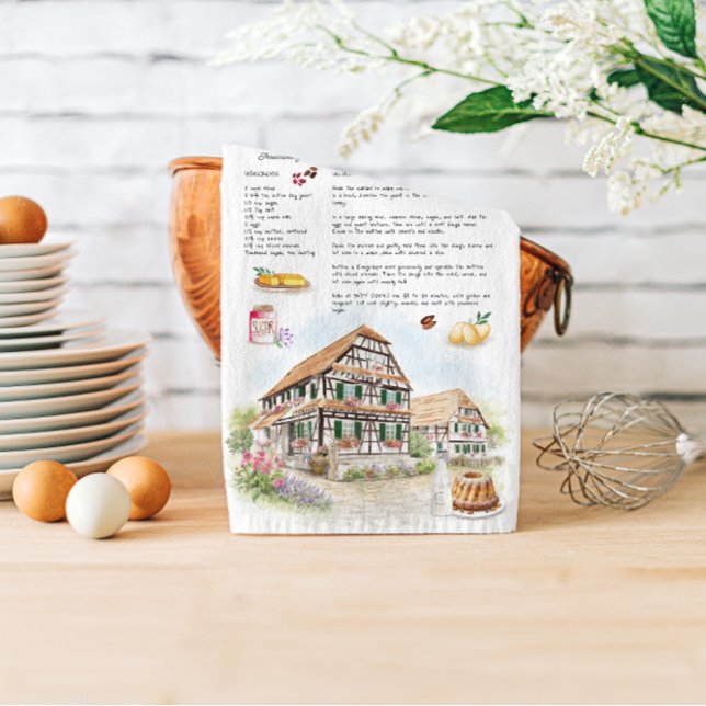 Paño De Cocina Kougelhopf d’Alsace | French Recipe Tea Towel (Subido por el creador)