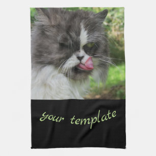 Paño De Cocina ktchen, vacaciones, casa, texto, gato divertido