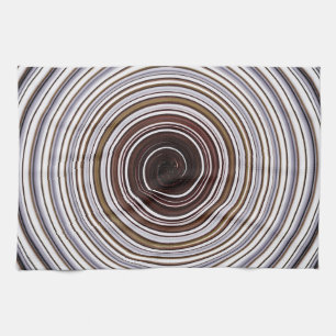 Paño De Cocina Küchentuch grau-braune Spirale