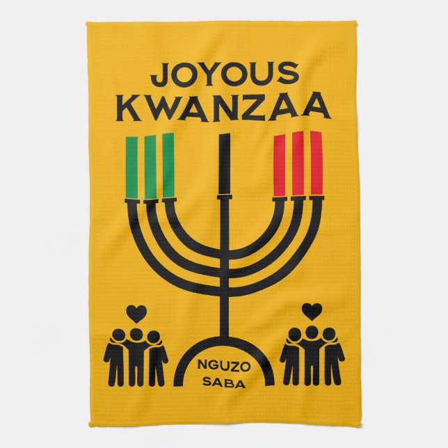 Paño De Cocina Kwanzaa Alegre (Vertical)