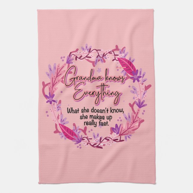 Paño De Cocina La abuela lo sabe todo (Vertical)