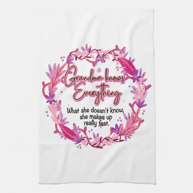 Paño De Cocina La abuela lo sabe todo (Vertical)