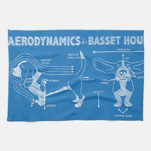 Paño De Cocina La aerodinámica de un montón basset
