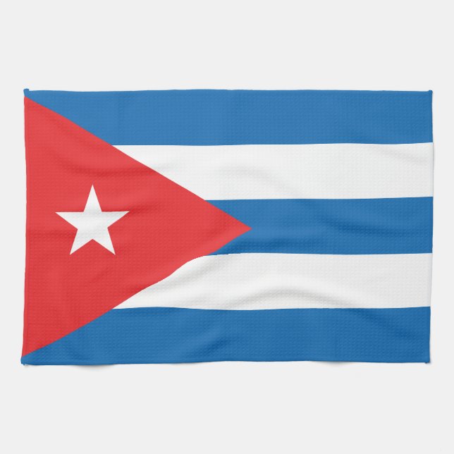 Paño De Cocina La bandera de Cuba (Horizontal)