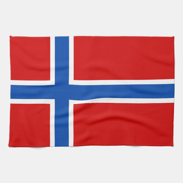 Paño De Cocina La bandera de Noruega (Horizontal)