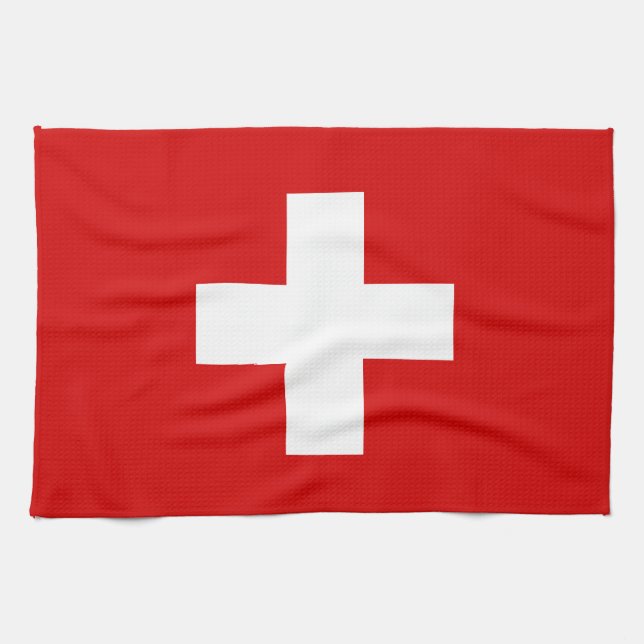Paño De Cocina La bandera de Suiza (Horizontal)