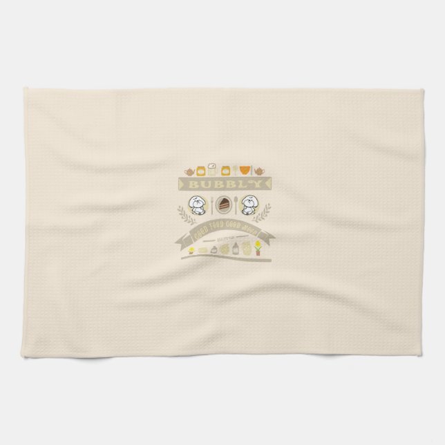 Paño De Cocina La barriga llena de burbujas (Horizontal)