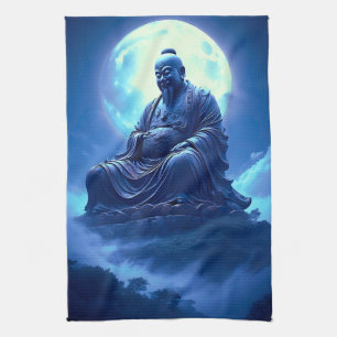 Paño De Cocina La bendición de la Luna sobre la estatua celestial
