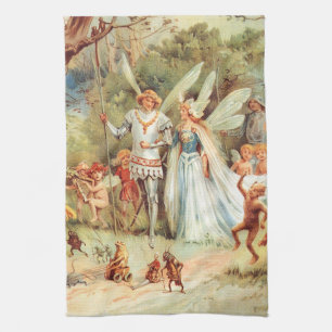 Paño De Cocina La boda de Thumbelina en el bosque