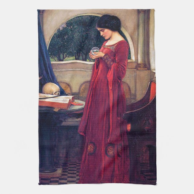 Paño De Cocina La bola de cristal, John William Waterhouse (Vertical)
