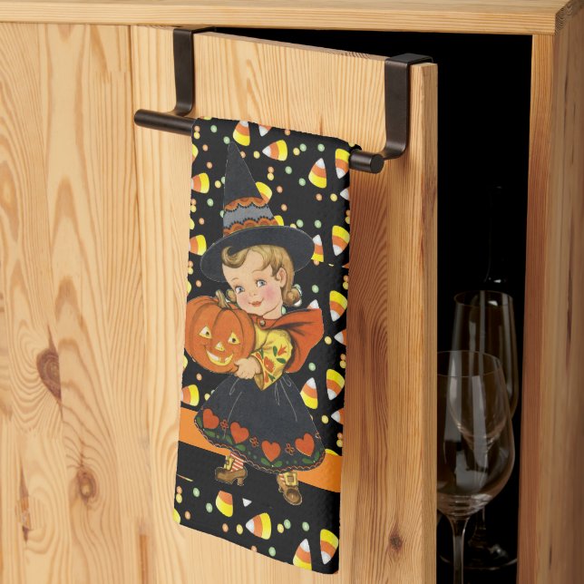 Paño De Cocina La bruja y el maíz dulce no son tan aterradores (Pliegue de tercios)