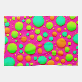 Paño De Cocina La burbuja vibrante pop del diseño de color