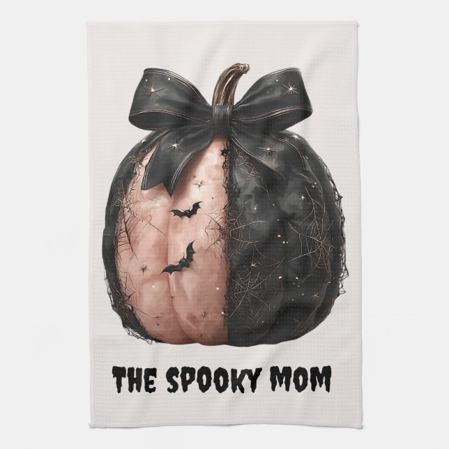 Paño De Cocina La Calabaza De Halloween De La Madre Famosa (Vertical)