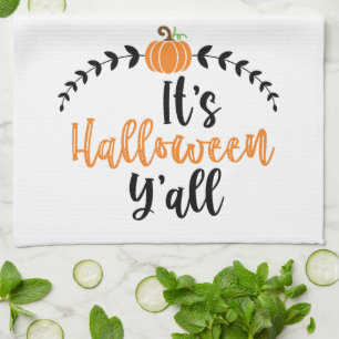 Paño De Cocina La calabaza divertida es Halloween Yall