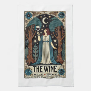 Paño De Cocina La carta del tarot del vino