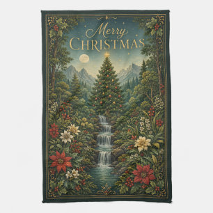 Paño De Cocina La Cascada de la Magia de Navidad
