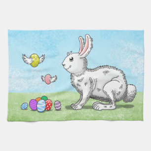 Paño De Cocina La caza de huevos de Easter Bunny