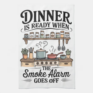 Paño De Cocina La cena está lista