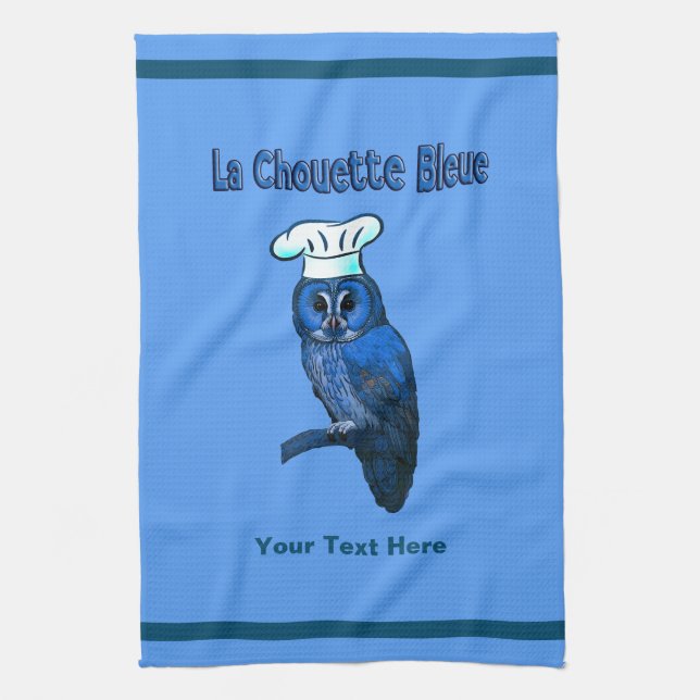 Paño De Cocina La Chouette Bleue Cafe (Vertical)