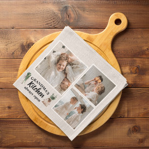 Paño De Cocina La cocina de las Abuelas y las Fotografías Collage